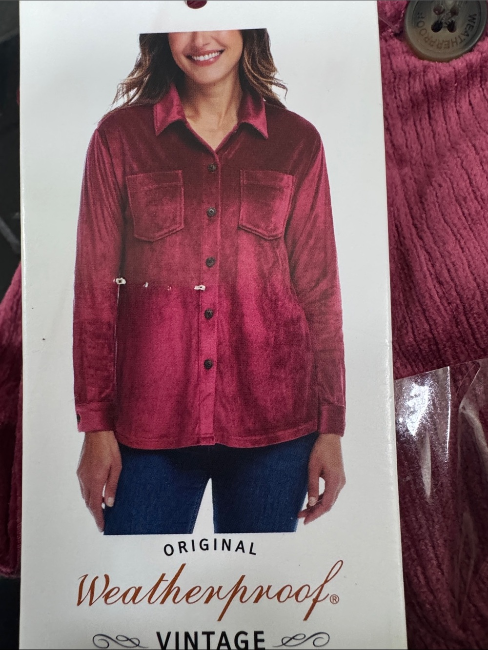 Weatherproof Women's Utility Jacket in Deep Berry Red